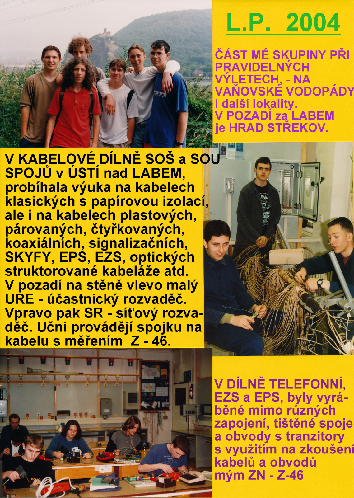 Z SOŠ a SOU SPOJŮ v ÚSTÍ nad LABEM do roku 2004